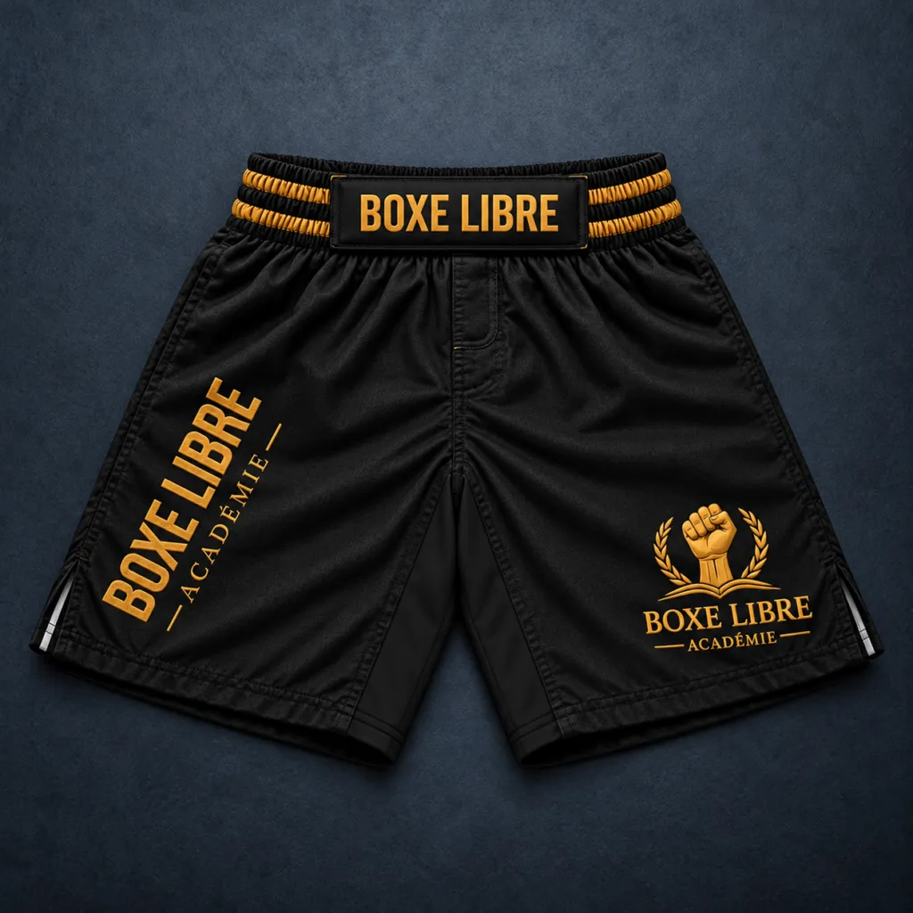 Short de Boxe Libre personnalisé, visuel de présentation